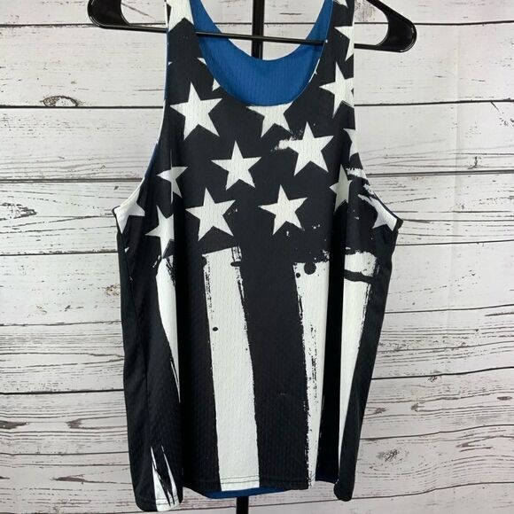 Stars and Stripes Pattern Tank Top Reversible - Picture 13 of 13